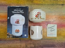   VTG Potpourri Simmer Pot Christmas Drummer Teddy Bear Wax Scent Warmer Holly