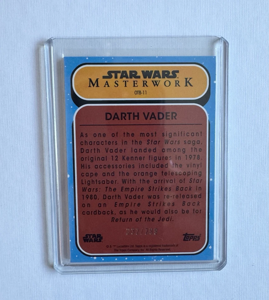 2021 Star Wars Masterwork Out of the Box Rainbow Foil 232/299 Darth Vader 0b3o - Image 2 of 2