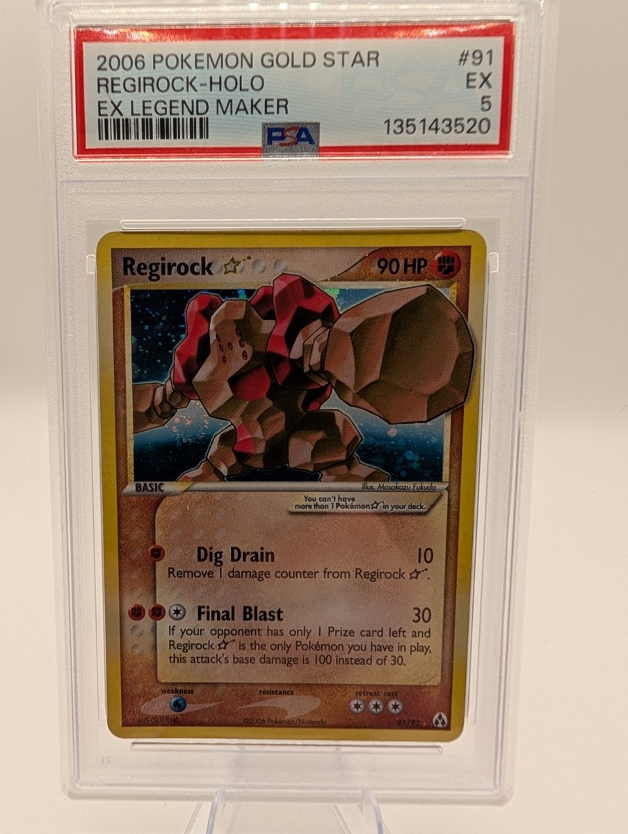 2006 POKEMON EX LEGEND MAKER GOLD STAR #91 REGIROCK-HOLO PSA 5 | eBay