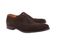 1450 CHURCHS NEW YORK 85 F UK 8.5 US 9.5 D BROWN LEATHER SUEDE WING TIP BOX