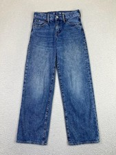Gap Kids Jeans Youth 14 Blue '90s Loose Organic Cotton Denim Medium Wash Baggy