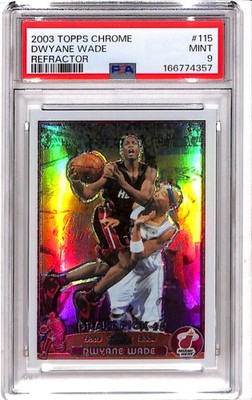 2003-04 Topps Chrome - Dwyane Wade #115 Refractor (RC) PSA 9