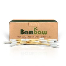 Bambaw Bamboo cotton buds box 200 units - 4 Pack