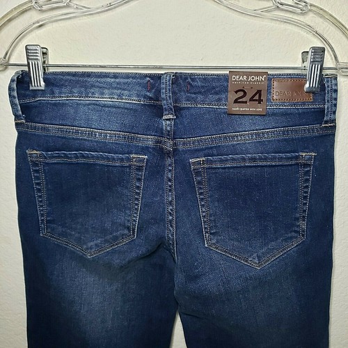 Neu Dear John Damengröße 24 kurz geschnitten distressed blau Jeans UVP $ 72 (B5) - Bild 10 von 12