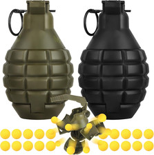 Tactical Toy-Grenade for CS Battle Game,2Pcs Fall Resistant Refillable Fun Impac