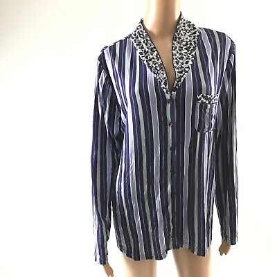 Jaclyn Smith Women Long Sleeve Soft Pajama Warm Sleep Top Shirt Size L Purple |
