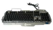 PK900 RGB Backlit Wired Gaming Keyboard, Metal Phone Holder