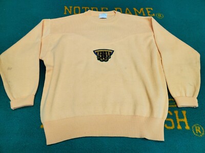 Bogner Mens Wool Embroidered Pullover Knit Sweater Size Med yellow