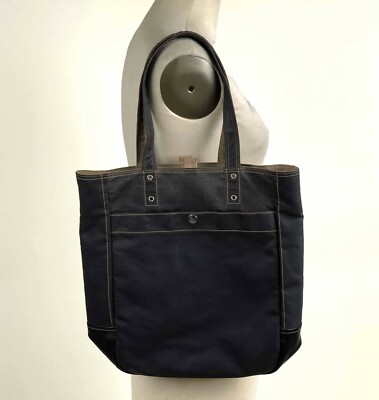 Vintage ESPRIT  Faux Leather Tote Shoulder Bag Purse 90s Y2K Side Pocket 