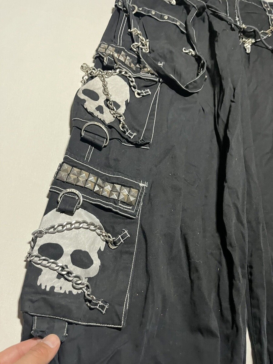 Tripp NYC Vintage Men's Pants Rare Black XL Studded Skulls Chains