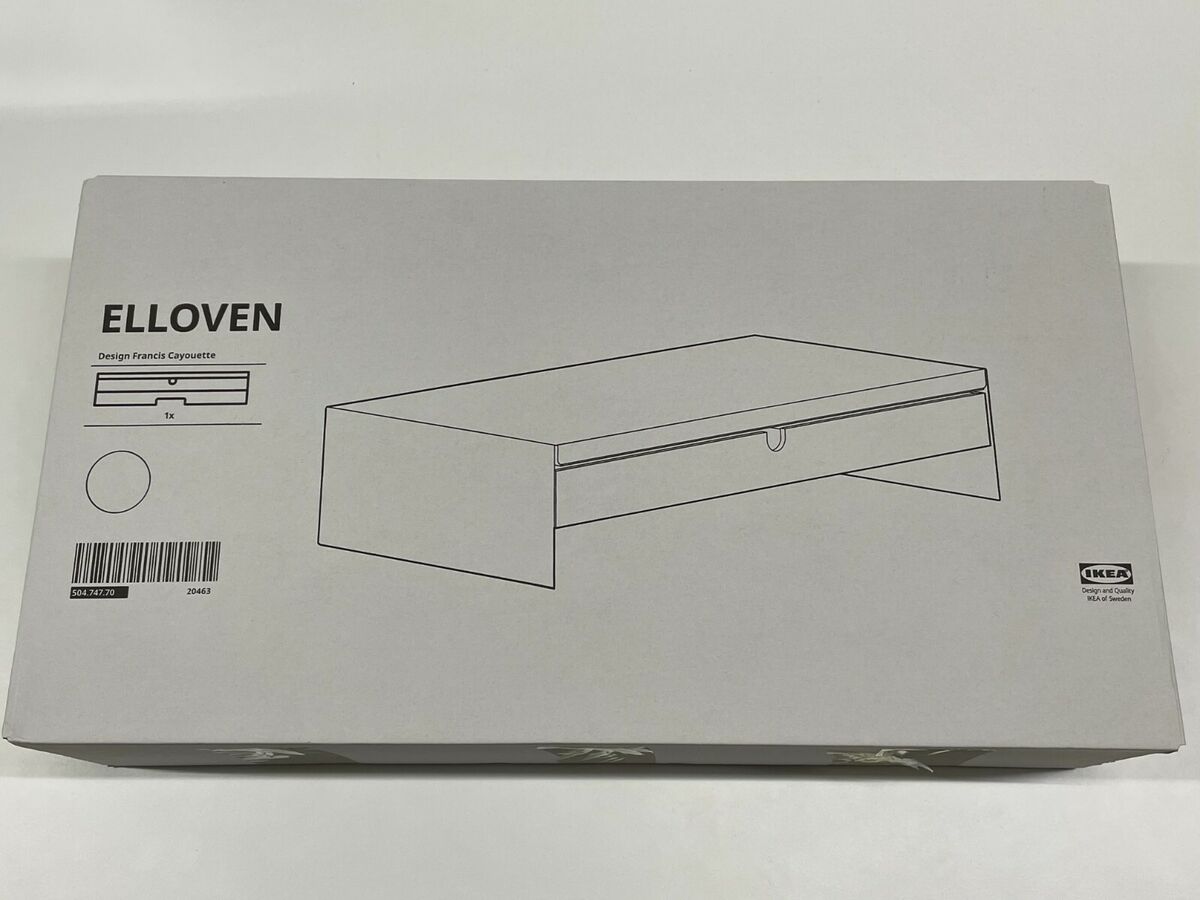 ELLOVEN Monitor stand with drawer, white - IKEA