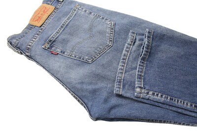 Jeans LEVI'S 511 Homme Slim Fit - Taille W34/L34 - Décoloré Whiskers - Occasion Très Bon état