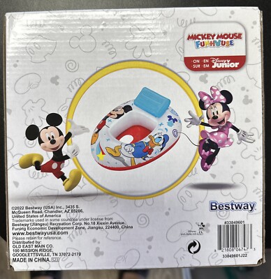 Disney Jr Mickey Mouse Baby Watercraft Float Swimming Pool Seat - Ages 6-18 M