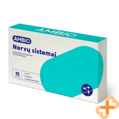 AMBIO Brain & Nervous System Health 15 Chewable Edible Tablets Supplement Relax