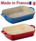 LE CREUSET 7 QT Cast Iron Signature Rectangular Roaster Cherry Red Blueberry ✅✅✅