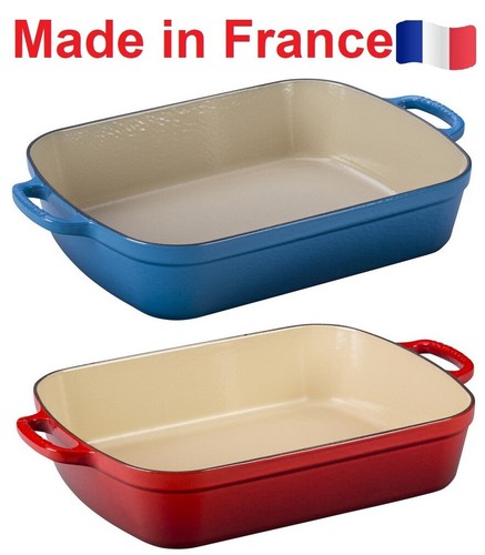 LE CREUSET 7 QT Gusseisen Signature Rechteckiger Bräter Kirschrot Heidelbeere ✅✅✅ - Bild 1 von 16