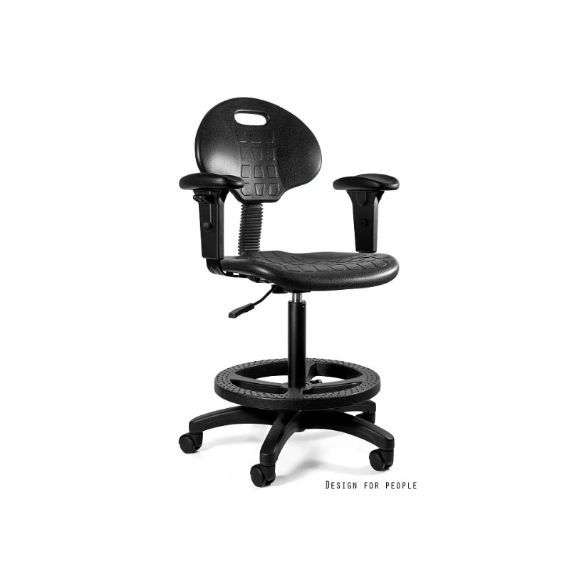 Laborstuhl Arbeitsstuhl Werkstattstuhl Drehstuhl Arbeit MIT ROLLEN - Halcon R