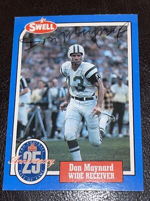 1988 Swell Don Maynard HOF # 134 Auto Autographed Signed Jets JSA Certified