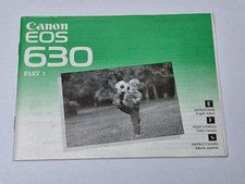Canon EOS 630 Camera Original Part 1 Instructions Manual, English French Spanish