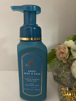 1 New SWEET MINT & RAIN   WHITE BARN BATH BODY WORKS GENTLE FOAMING HAND SOAP