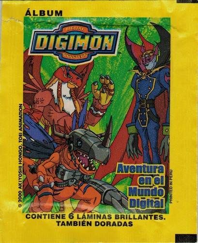 Colombia version 2001 Navarrete Digimon Sticker Pack