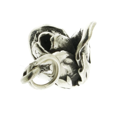 925 Sterling Silver Rose Charm Made in USA - Picture 2 of 4