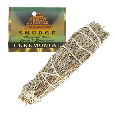 Ceremonial Smudge by Ancient Aromas (Native Made) 5-6'' Herb Bundle