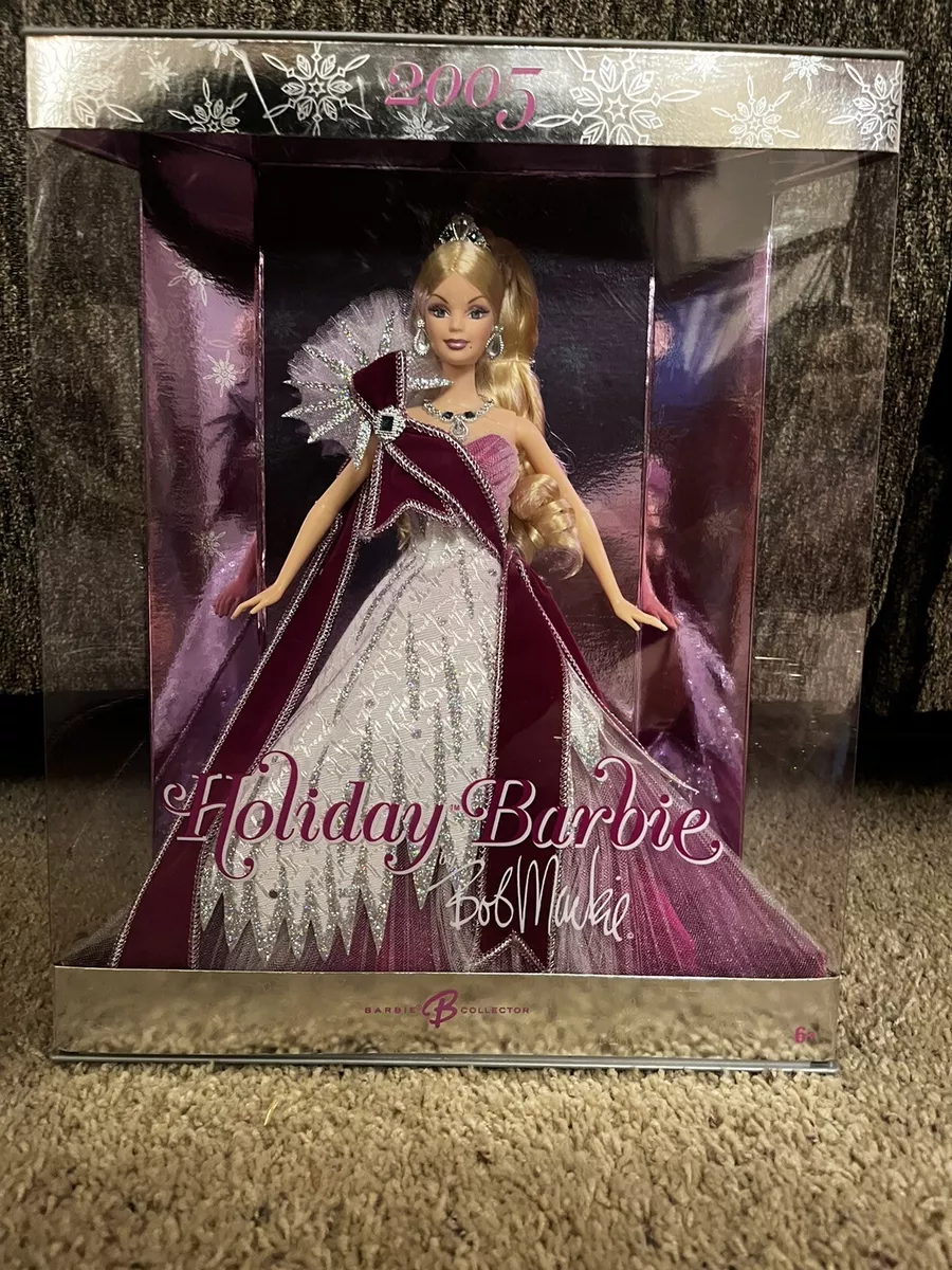 2005 Holiday Barbie Bob Mackie Barbie Collector Pink Dress New In