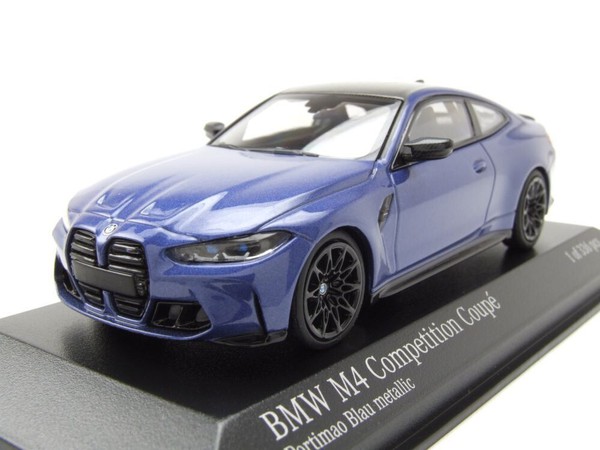 Minichamps Bmw M4 Competition Coupe 2020 Portimao Blue 1:43 410020125 4Er-image