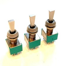 1970s Schecter Van Nuys USA Set of 3 Switches with Nuts for F500T Pickups NOS !