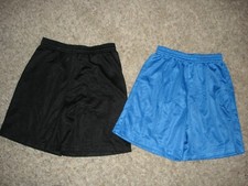 EUC lot 2 boys A4 blue basketball shorts, Badger black mesh shorts youth M 