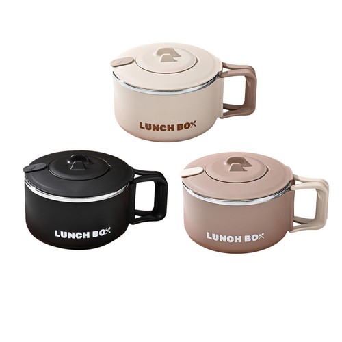 1200ml Ramen Bowl Cooker Soup Mug Portable Noodle Cooker Bowl Stainless Steel