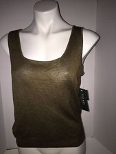 Ralph Lauren Mndr Breen Silk Scoop Neck Tank Top Petite PL Ralph Lauren Mndr Breen Silk Scoop Neck Tank Top Petite PL