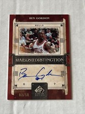 2006-07 SP Signature Ed. Mark Of Distingtion BEN GORDON AUTO #d 3/50 Bulls GREAT