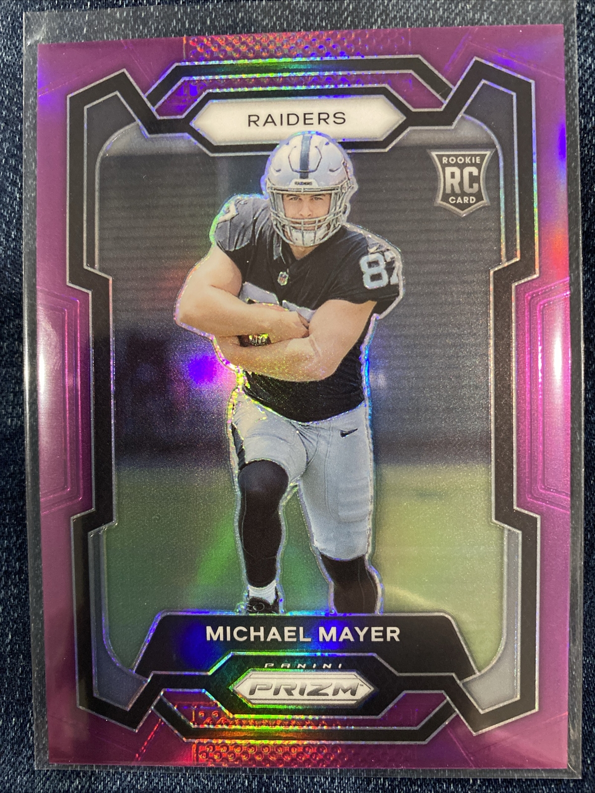 Michael Mayer 2023 Panini Prizm Purple /125 Rookie #361 RC Oakland Raiders 🔥🏈