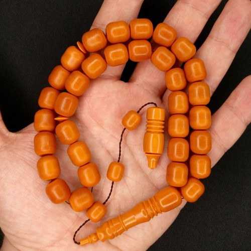 Darkening German Fiber Prayer Beads Capsule, Alman Tesbih Tasbih Misbaha 376 - Picture 3 of 12