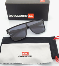 Quiksilver SciFi Shield Sunglasses Gloss Black Frame Dark Smoke Lens NEW