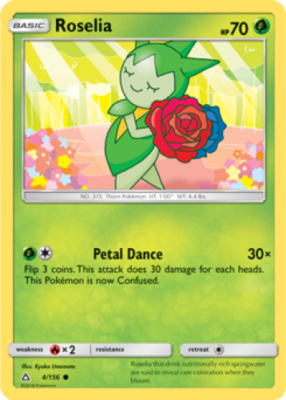 1x Roselia 4/156 Ultra Prism Pokemon TCG Card NM | eBay
