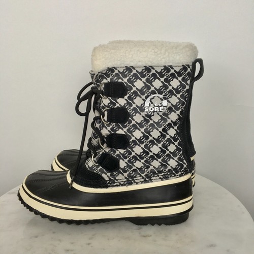 Sorel 1964 Pac Graphic Damen-Winterstiefel Entenstiefel wasserdicht US 10 schwarz bunt - Bild 5 von 9