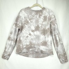 All In Motion Sweatshirt Womens Small Soft French Terry Brown Tie-Dye