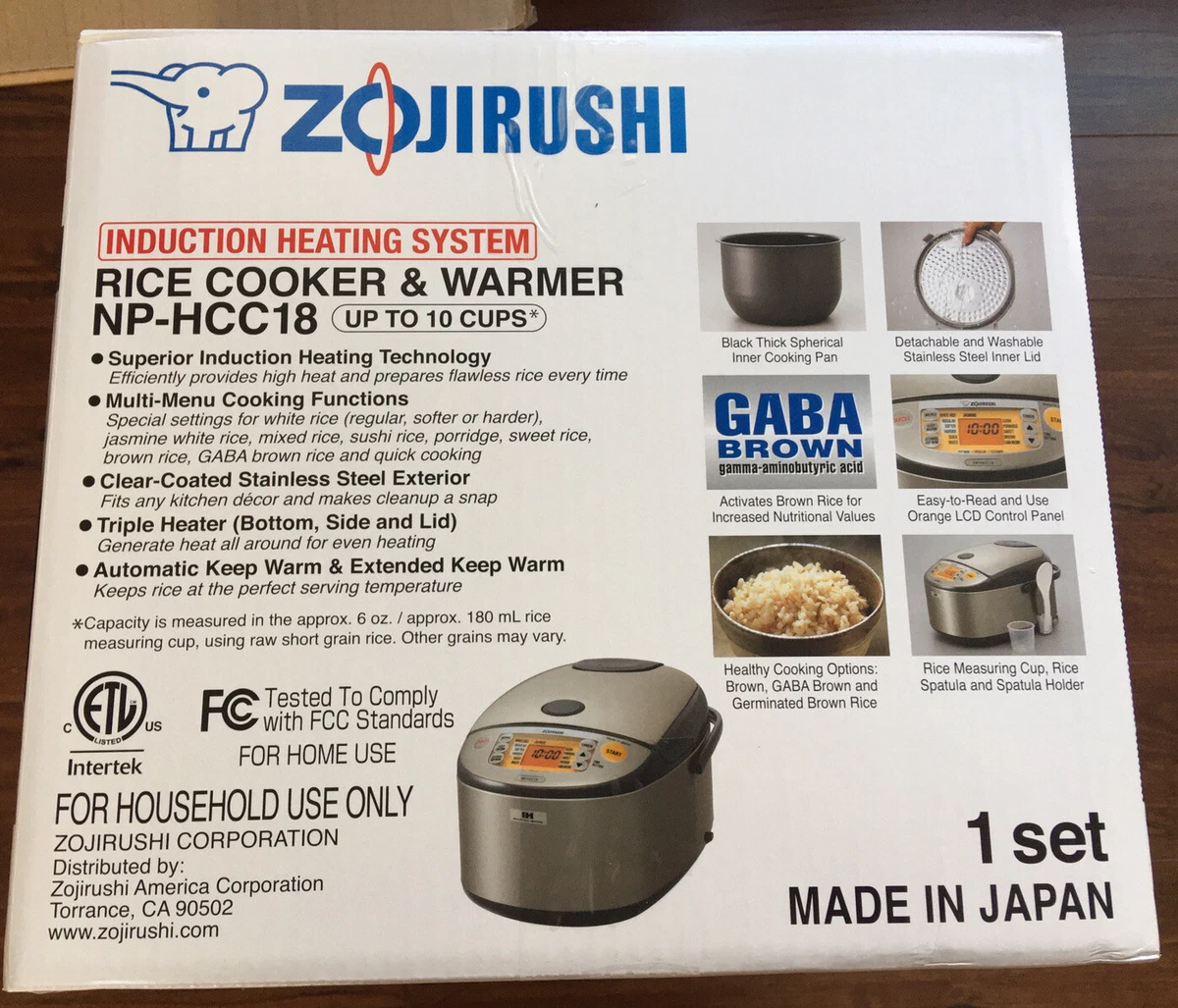 Zojirushi NP-HCC18XH Induction Heating Rice Cooker &Warmer