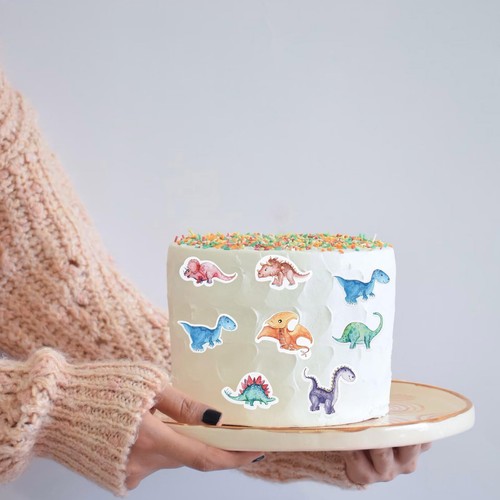 Dino Tortendeko Essbar50 St Essbare Tortendeko DinosaurierDino Kuchen Deko E... - Bild 6 von 8