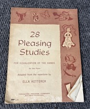 28 Pleasing Studies 1956 Paperback Piano Song Book Ella Ketterer Theodore Presse