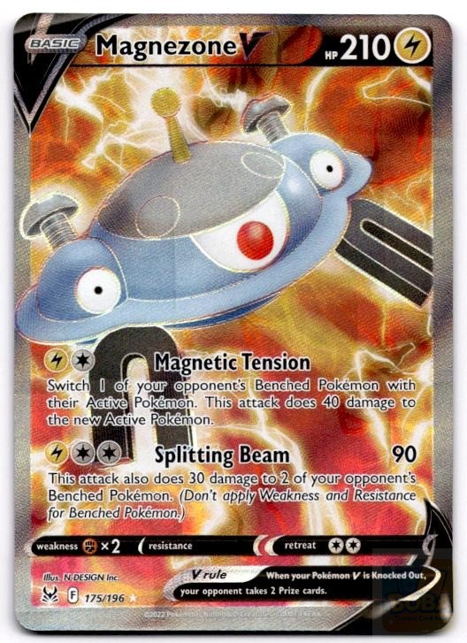 Magnezone V 175/196 Ultra Rare Lost Origin Pokemon Holo Near Mint