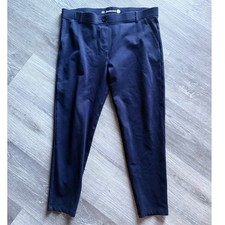 BETABRAND dark navy blue stretchy stretch knit slim pull on casual pants sz XL P