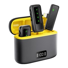 Smart Noise Cancelling 1drag2 Wireless Lavalier Microphone for iOS Android