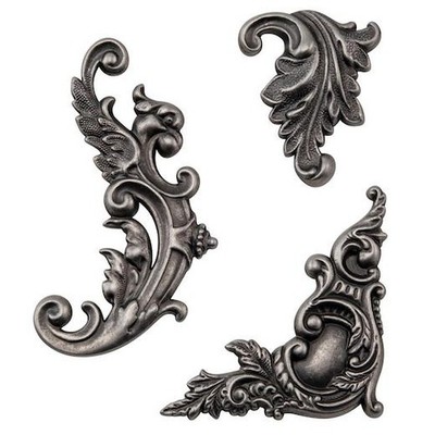 Tim Holtz Idea-ology Metallschmuck 3 Stück - Flourish