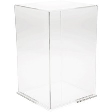 Plymor Clear Acrylic Display Case with Clear Base, 7" x 7" x 11"
