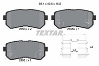 Textar Bremsbelagsatz, Scheibenbremse 2494901 FüR Hyundai