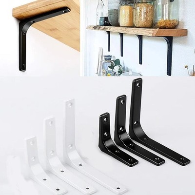 2 Stück L-Form Wandmontage Regal Klammern Träger Dekor Zuhause Edelstahl